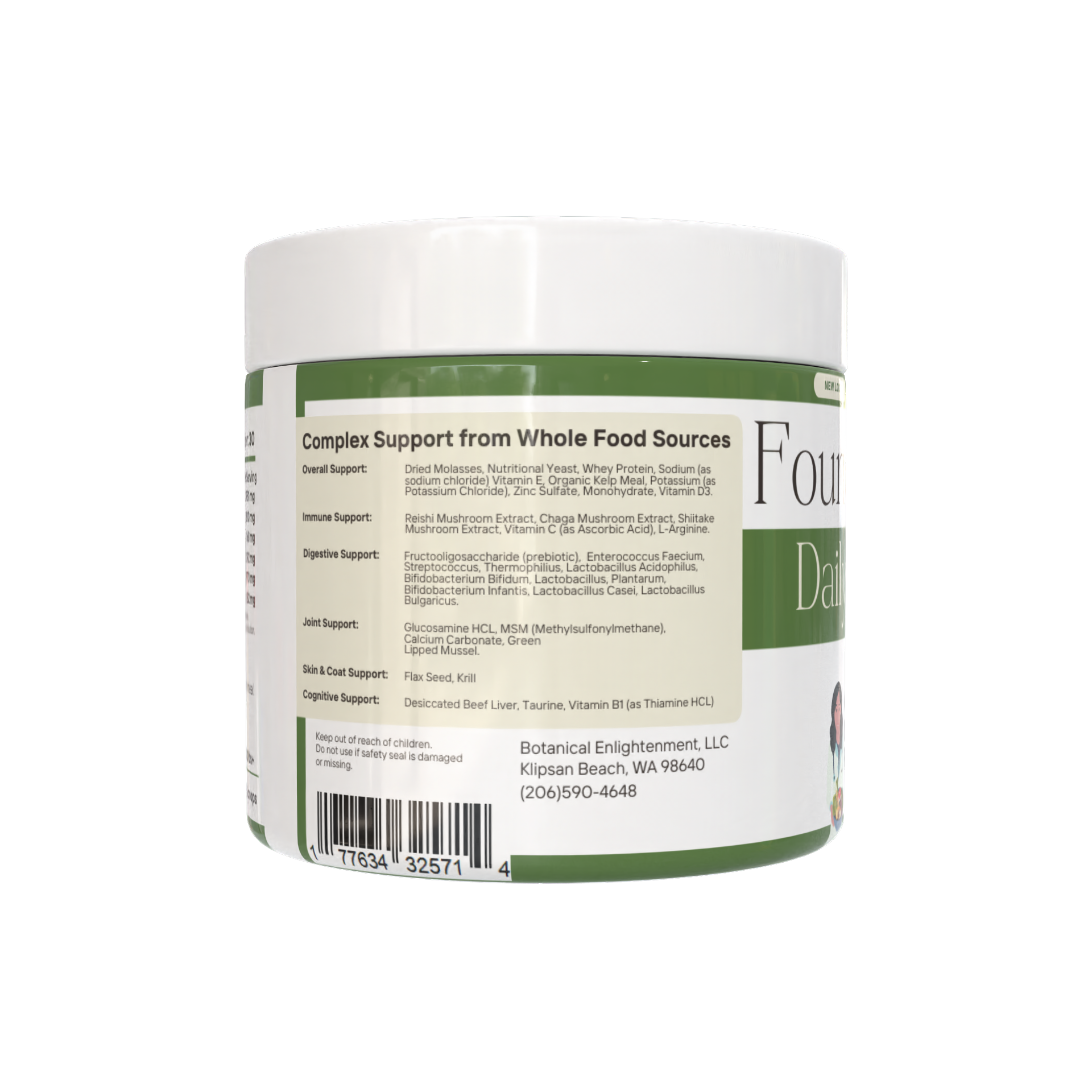 A single green leaf against a white background.