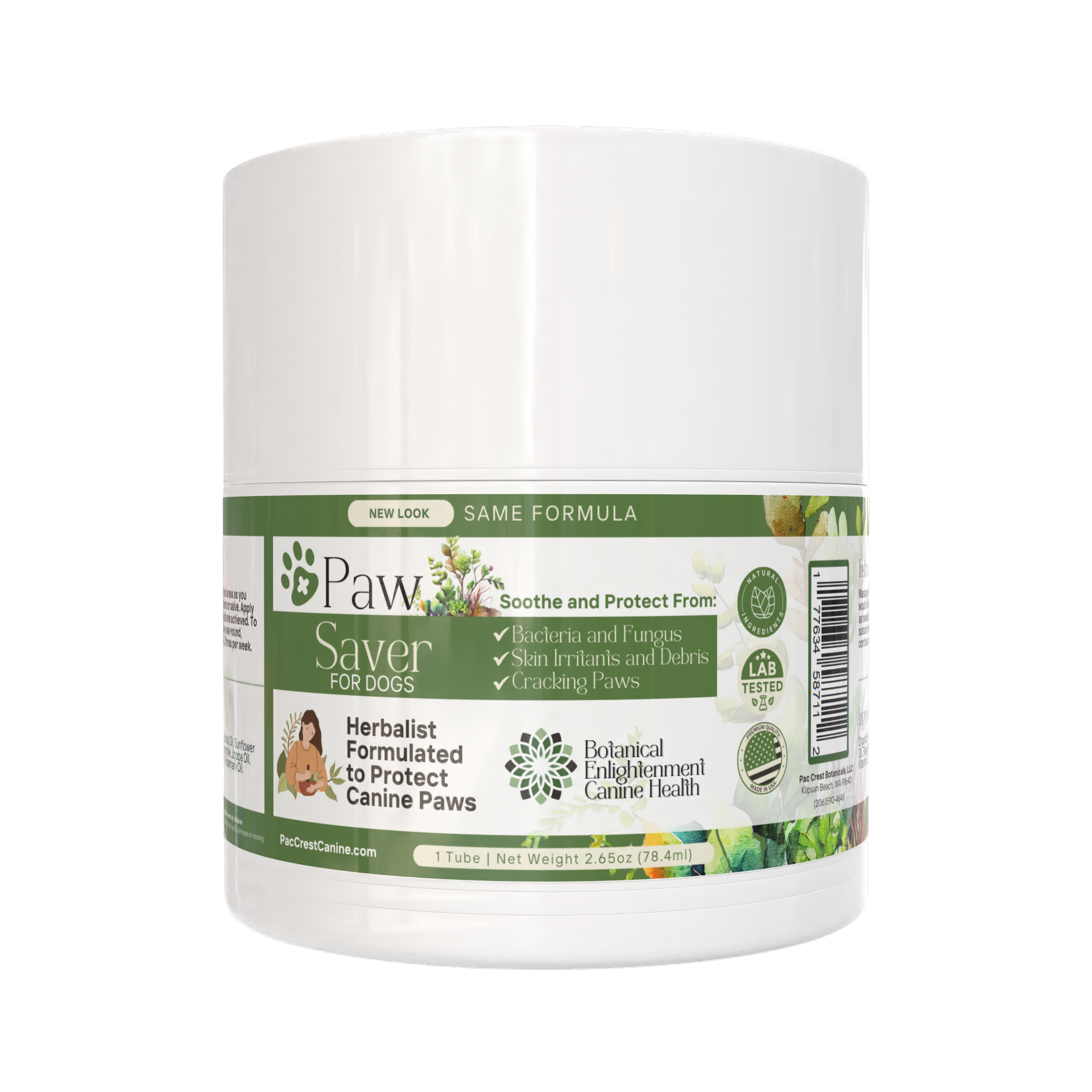 A single green leaf against a white background.